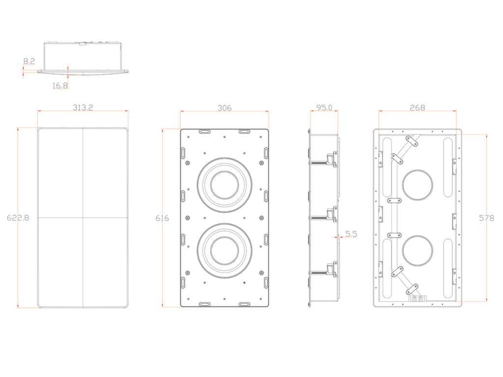 M&K Sound IW28S In-Wall Subwoofer